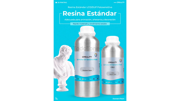 Pack 2 x Resinas Negras para Impresoras 3D 500g Creality | Resinas 3