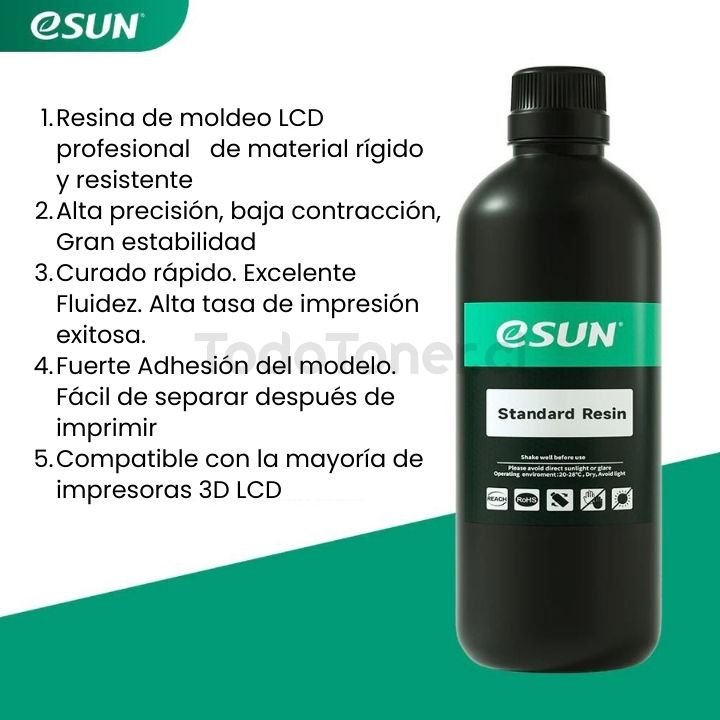 Resina Blanca para Impresoras 3D 1000g Esun | Resinas