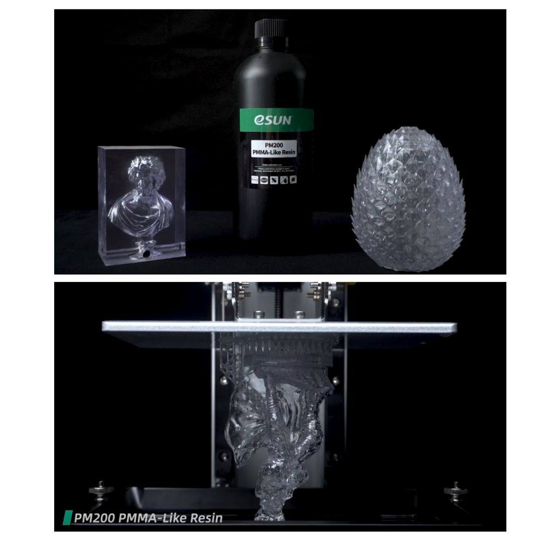 Resina PMMA Ultra Transparente para Impresoras 3D 500g Esun | Resinas