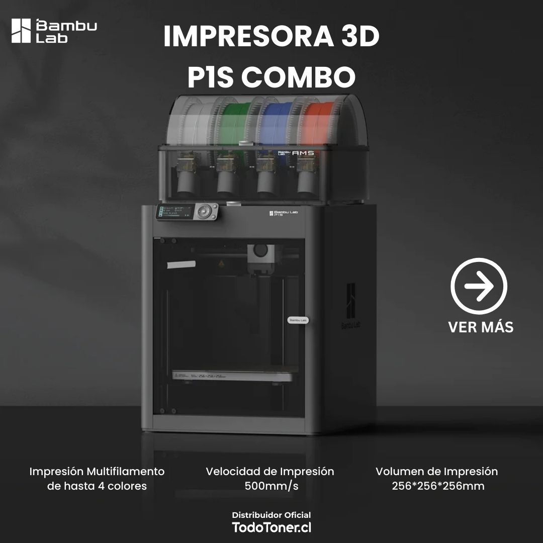 P1S Combo PRE VENTA 20 DE JUNIO Multifilamento Bambu Lab | Tamaño Imp 256×256×256 mm³ | Impresora 3D | 