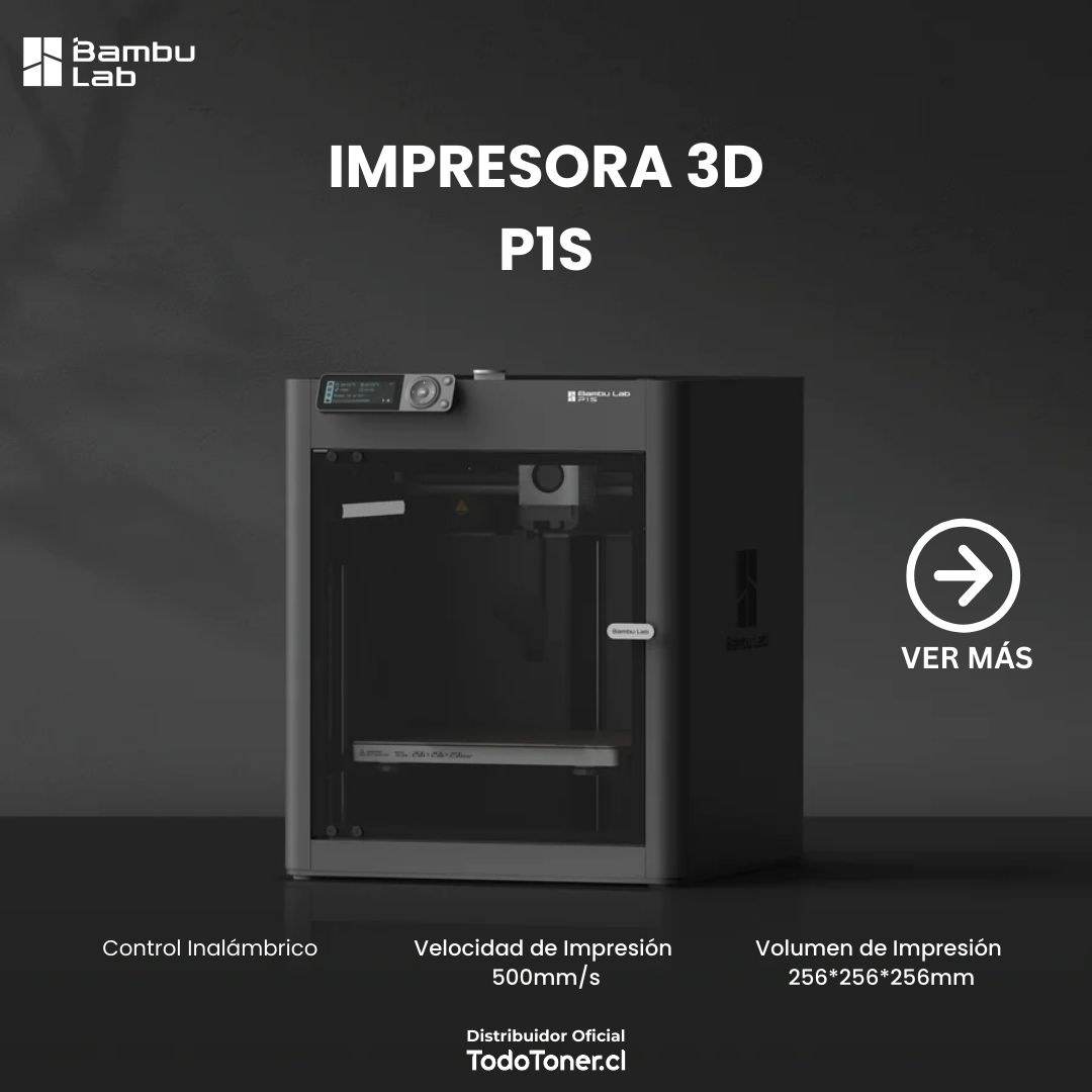 P1S Bambu lab | Tamaño Imp 256×256×256 mm³ | Impresora 3D | 