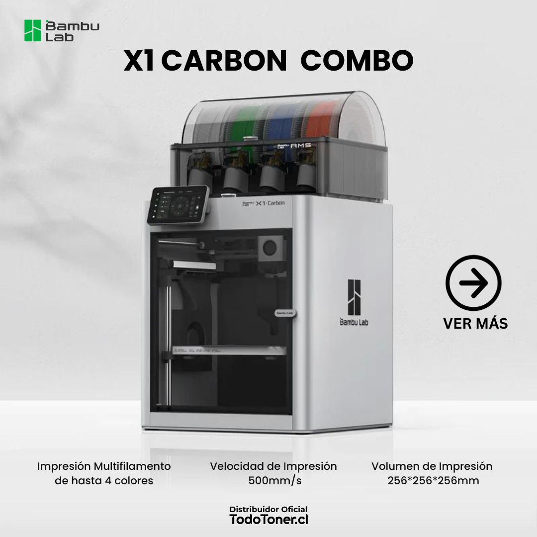 X1 Carbón Combo PREVENTA 20 DE JUNIO  Multifilamento Bambu Lab | Tamaño Imp 256×256×256 mm³ | Impresora 3D | 