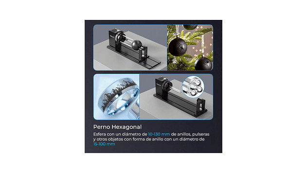 Rotador de Elemento Grabado Laser Pro Creality | Accesorio 3D | Alta Precisión 7