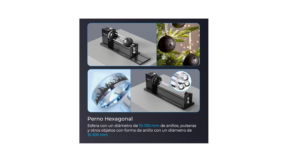 Rotador de Elemento Grabado Laser Pro Creality | Accesorio 3D | Alta Precisión 7