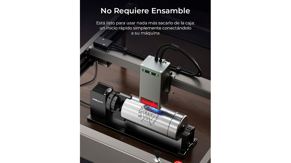 Rotador de Elemento Grabado Laser Pro Creality | Accesorio 3D | Alta Precisión 8