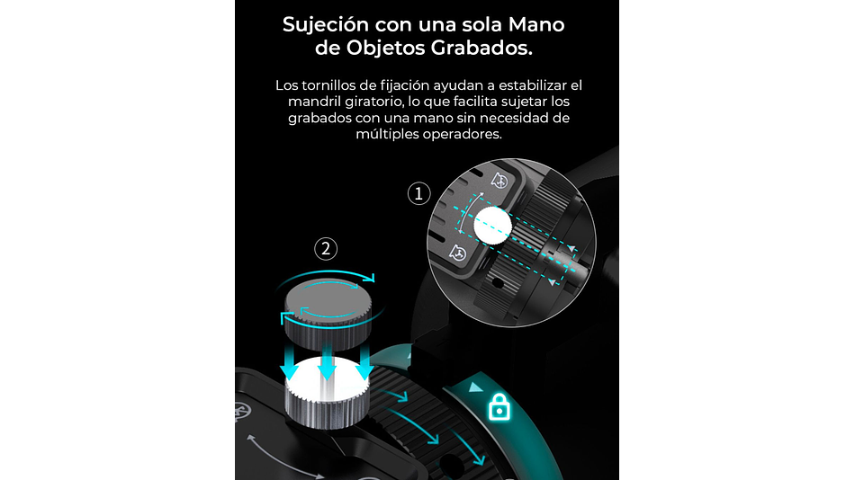 Rotador de Elemento Grabado Laser Pro Creality | Accesorio 3D | Alta Precisión 10