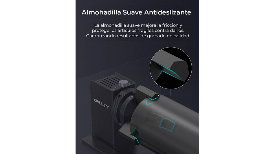 Rotador de Elemento Grabado Laser Pro Creality | Accesorio 3D | Alta Precisión 11