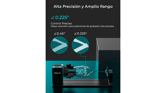 Rotador de Elemento Grabado Laser Pro Creality | Accesorio 3D | Alta Precisión 12