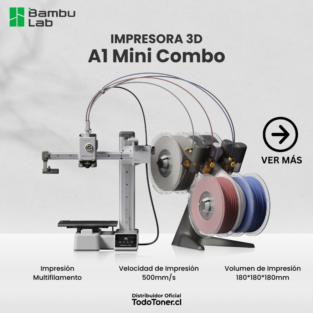 A1 Mini  Combo Multifilamento PRE VENTA 30 ABRIL   Bambu Lab | Tamaño Imp 180×180×180 mm³ | Impresora 3D | 