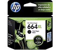 HP 664XL Black | Alto Rendimiento | Tinta Original