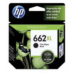 HP 662XL BLACK | Alto Rendimiento | Tinta Original