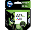 HP 662XL Tricolor | Alto Rendimiento | Tinta Original