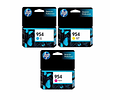 HP 954 Pack de 3 Colores | Tinta Original