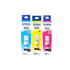 Epson 504 | Pack Colores | Cyan Magenta Yellow | Tinta Original