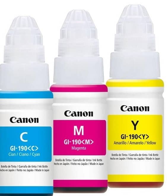 Canon GI-190 | Pack Colores | Cyan Magenta Yellow | Tinta Original