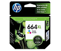 HP 664XL Tricolor | Alto Rendimiento | Tinta Original
