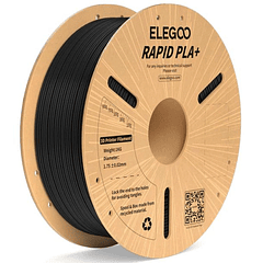 Filamento PLA+ RAPID Alta Velocidad Negro 1kg Elegoo | Filamentos