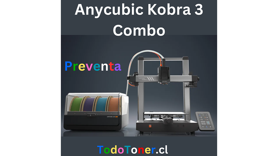 Kobra 3 Combo Multi Color  Anycubic | Tamaño Imp 250x250x260mm | Velocidad 600mm/s | Impresora 3D |  2