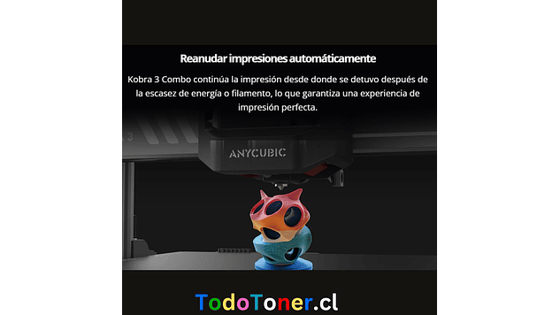Kobra 3 Combo Multi Color  Anycubic | Tamaño Imp 250x250x260mm | Velocidad 600mm/s | Impresora 3D |  14