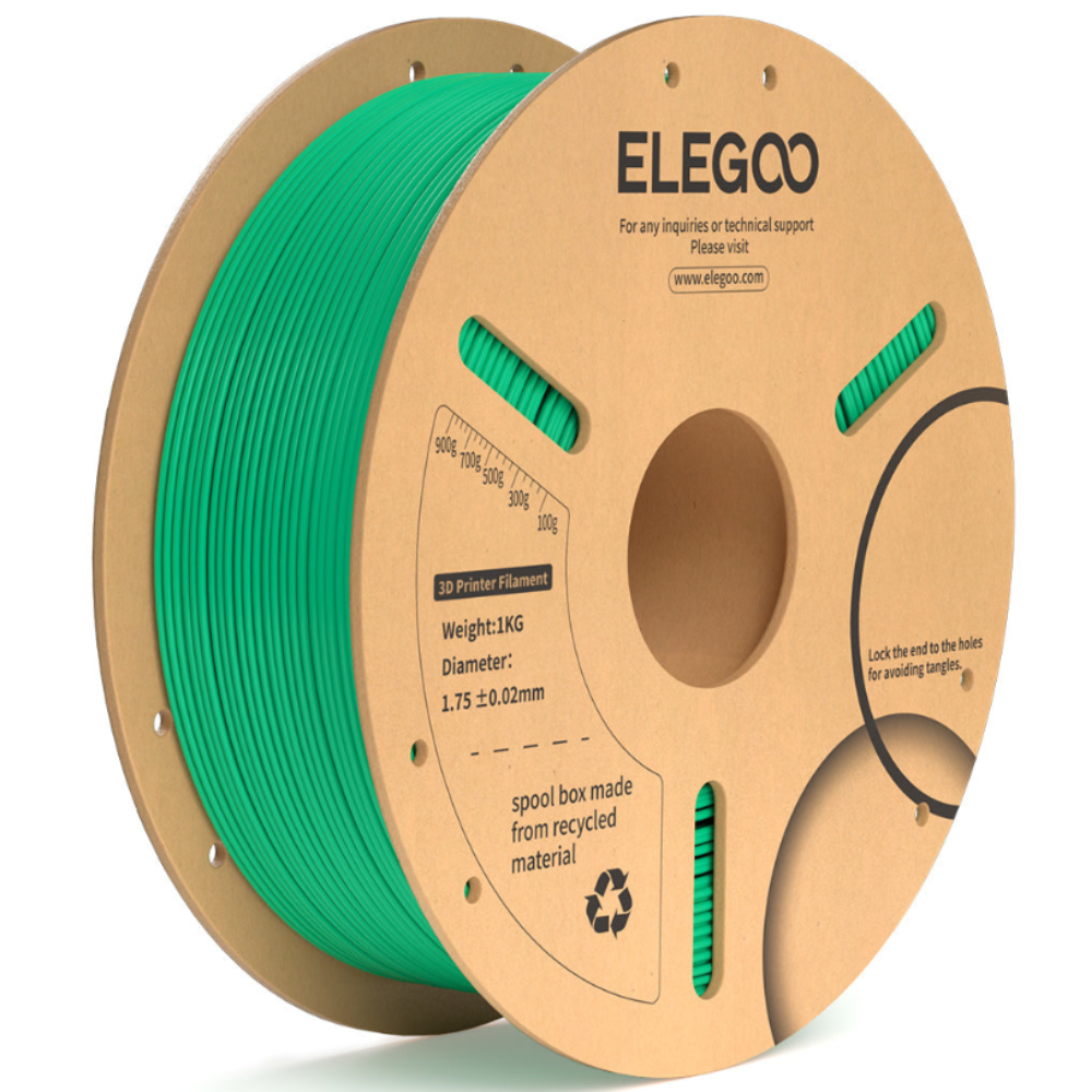 Filamento PLA+ Verde 1kg Elegoo | Filamentos