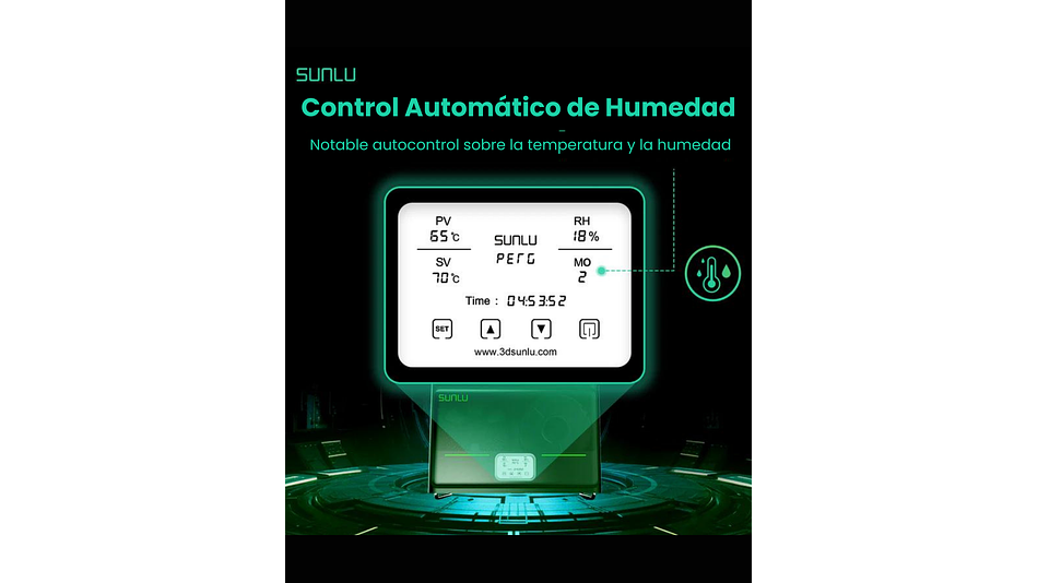 Caja Secadora de Filamento Dual S4 Marca Sunlu 7