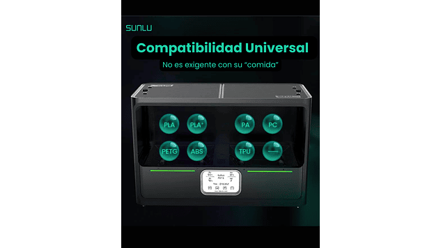Caja Secadora de Filamento Dual S4 Marca Sunlu 8