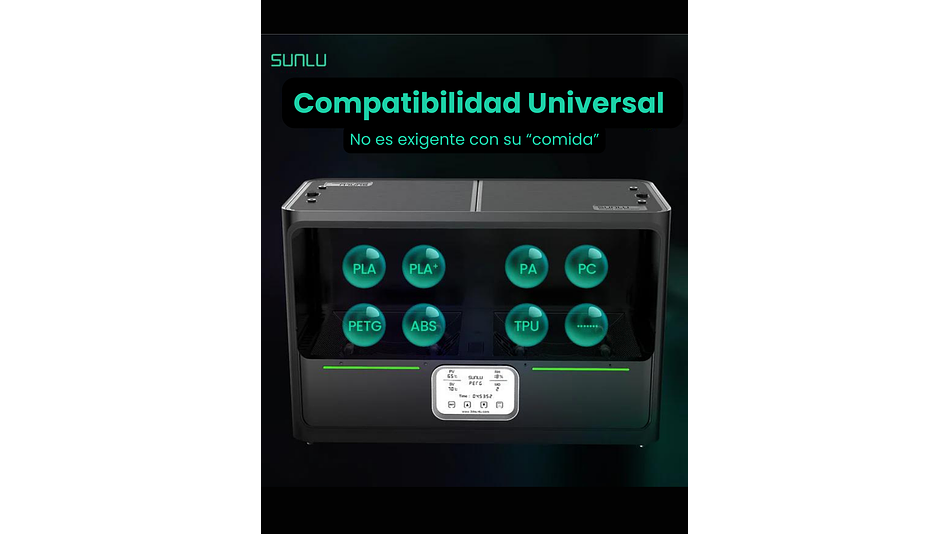 Caja Secadora de Filamento Dual S4 Marca Sunlu 8