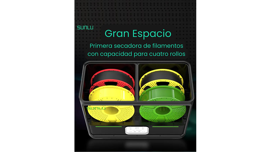 Caja Secadora de Filamento Dual S4 Marca Sunlu 10