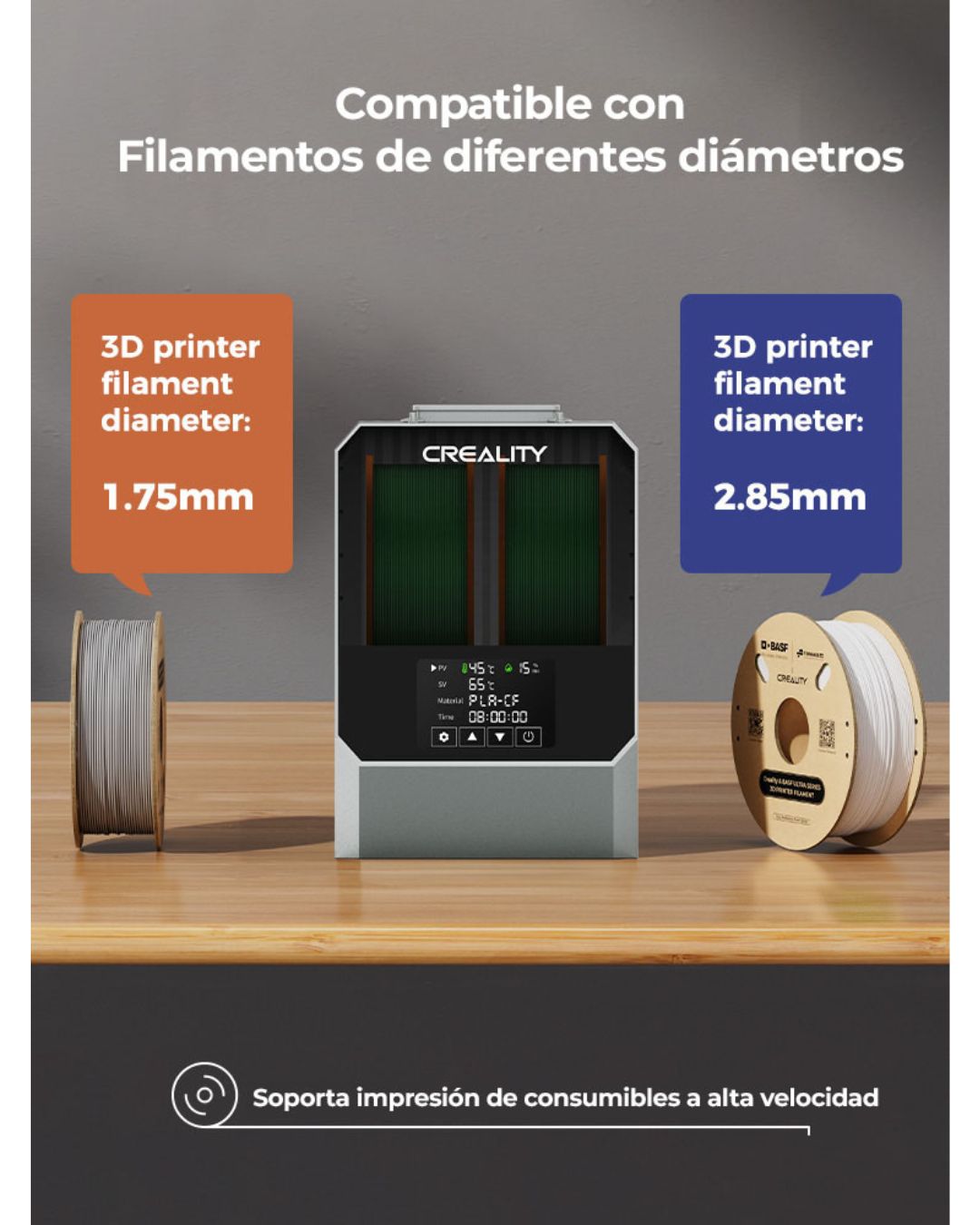 Dry Box o Secadora de Filamento PI Dryer Plus Marca Creality