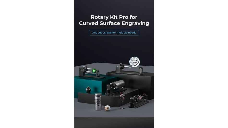 Rotador de Elemento Grabado Laser Kit Pro Actualizado Creality | Accesorio 3D | Alta Precisión 4