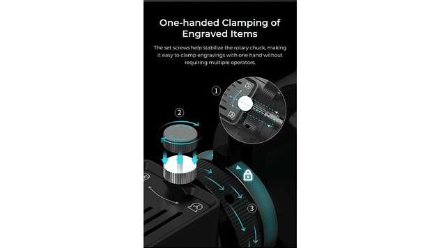 Rotador de Elemento Grabado Laser Kit Pro Actualizado Creality | Accesorio 3D | Alta Precisión 7