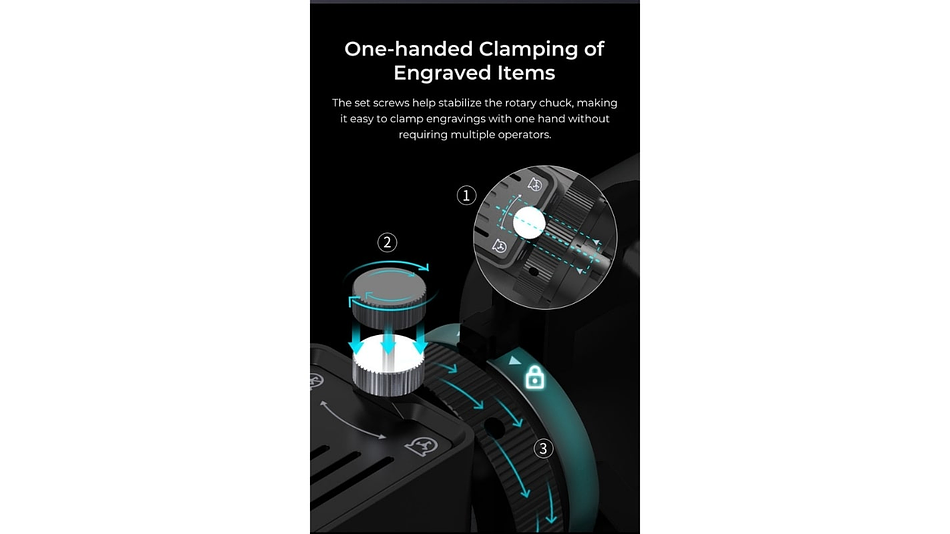 Rotador de Elemento Grabado Laser Kit Pro Actualizado Creality | Accesorio 3D | Alta Precisión 7