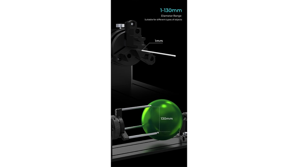 Rotador de Elemento Grabado Laser Kit Pro Actualizado Creality | Accesorio 3D | Alta Precisión 11