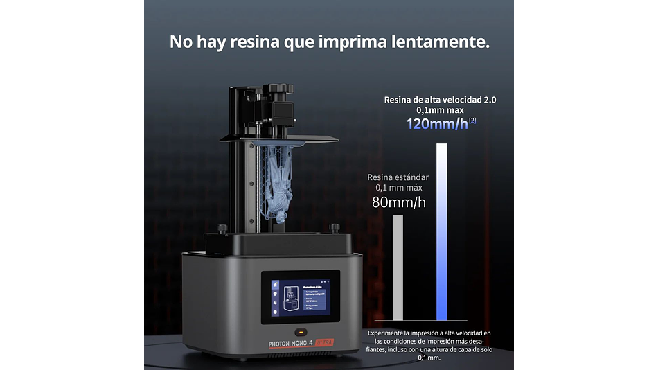 Photon Mono 4 Ultra 10K 120mm/h Anycubic | Tamaño Imp 153.4X87X165mm | Impresora 3D Resina 3