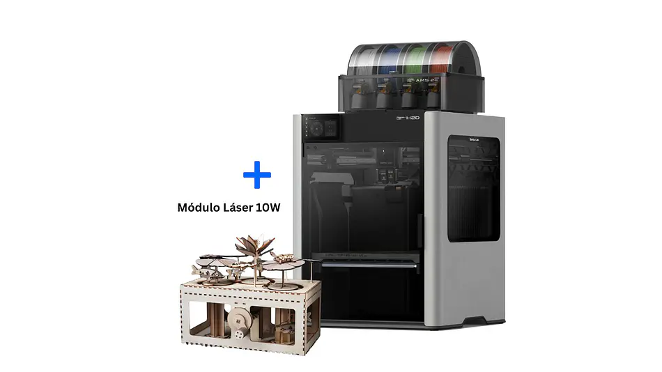 H2D Combo 2 con AMS Multicolor y Gabrador Laser 10W | Impresora 3D | Grabador Laser |  1