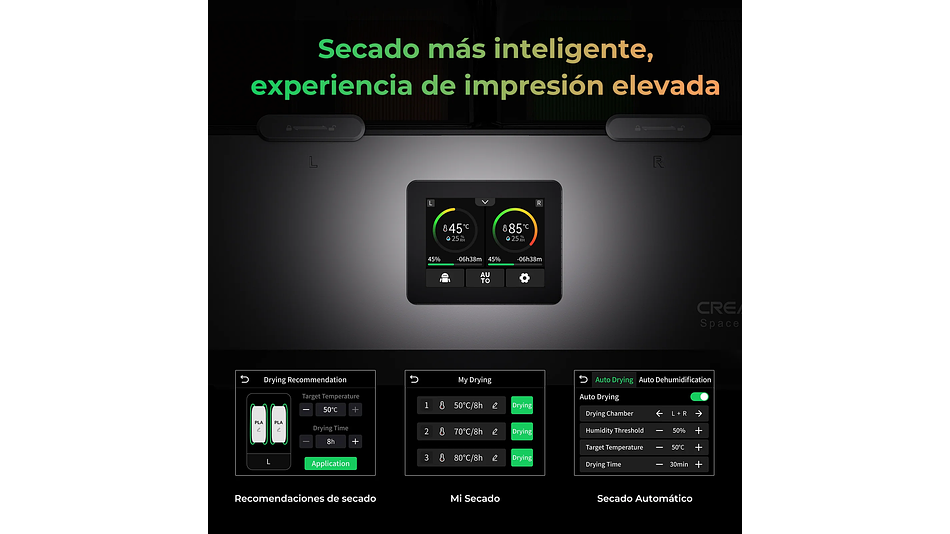 Dry Box o Secadora de Filamentos | SpacePi X4 | Marca Creality 6