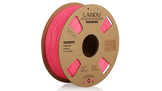 Filamento PLA Rosa 1kg Landu | Filamentos 1