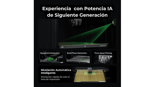 K2 Combo Multicolor Creality | Tamaño Imp 260 x 260 x 260 mm | Impresora 3D | 2