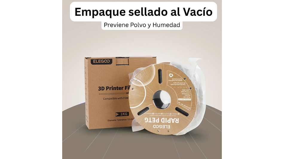 Filamento PETG Alta Velocidad Transparente 1kg Elegoo | Filamentos 6