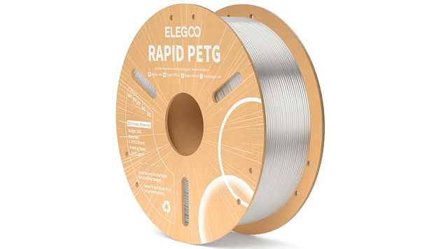 Filamento PETG Alta Velocidad Transparente 1kg Elegoo | Filamentos 7