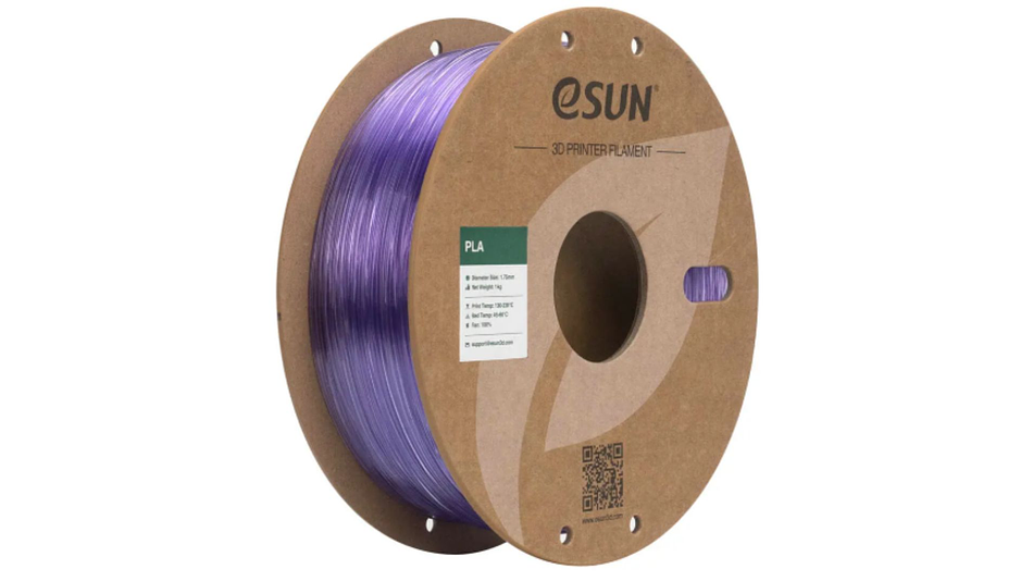 Filamento PLA Super Transparente Morado 1kg Esun | Filamentos 1