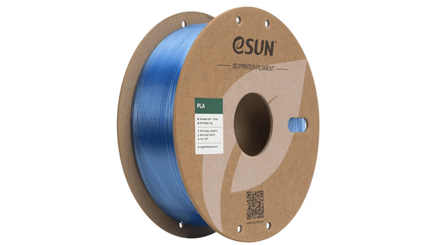 Filamento PLA Super Transparente Azul 1kg Esun | Filamentos 1