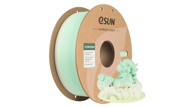 Filamento PLA Mate Arcoíris Amarillo y Blanco Agua 1kg Esun | Filamentos 1