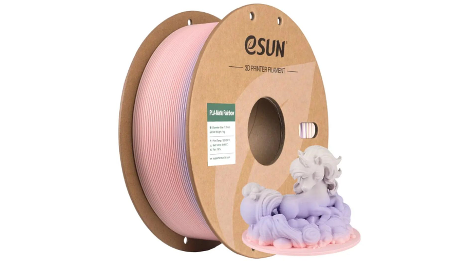 Filamento PLA Mate Arcoíris Amarillo, Rosado y Morado 1kg Esun | Filamentos 1
