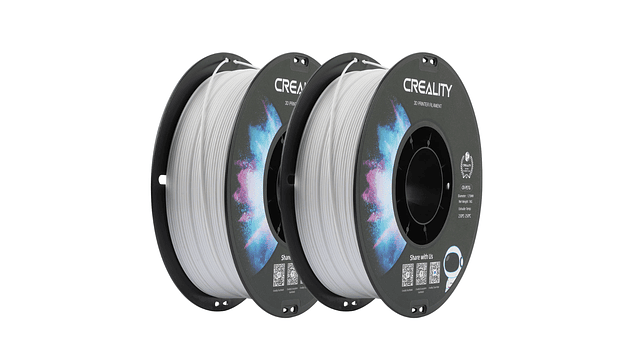 Filamento Pack x 2 PETG Blanco 1kg Creality Pack Listo | Filamentos 1