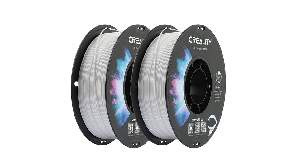 Filamento Pack x 2 PETG Blanco 1kg Creality Pack Listo | Filamentos 1