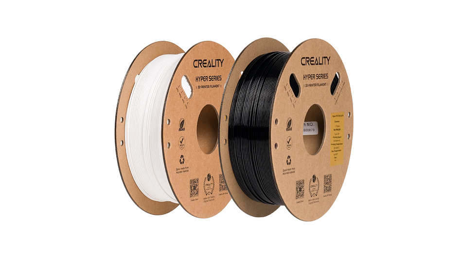 Filamento Pack x 2 PETG Alta Velocidad Negro y Blanco 1kg Creality Pack Listo | Filamentos 1