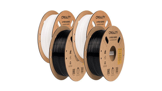 Filamento Pack x 4 PETG Alta Velocidad 2 Negros y 2 Blancos 1kg Creality Pack Listo | Filamentos 1