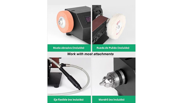 Lijadora de Banda + Rueda de Pulido y Disco de Lijado Twotrees | Lijadoras 6