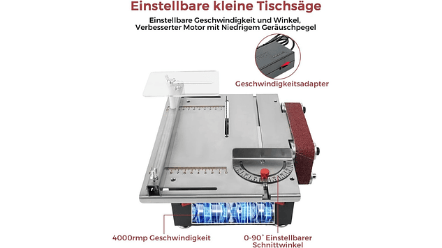 Sierra de Mesa y Lijadora de Banda 300W Twotrees | PREVENTA 10 DIC | Lijadoras 3